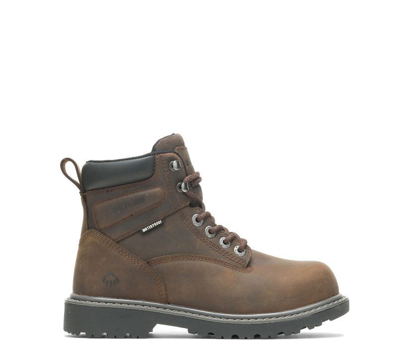 Bottes de Travail Wolverine Floorhand 6" Steel Toe Femme - Marron (OKI642038)